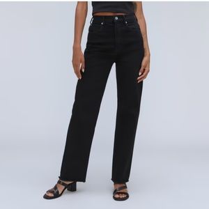 Black Everlane Way-High® Straight Leg Jean (Size 25)